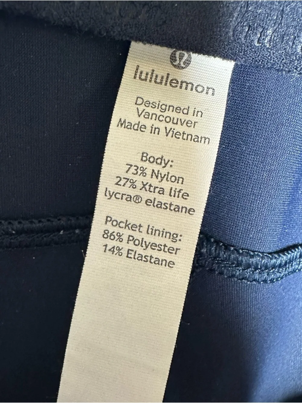 Lululemon True Navy On The Move Pant *28